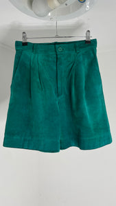 Teal Suede Shorts S/M