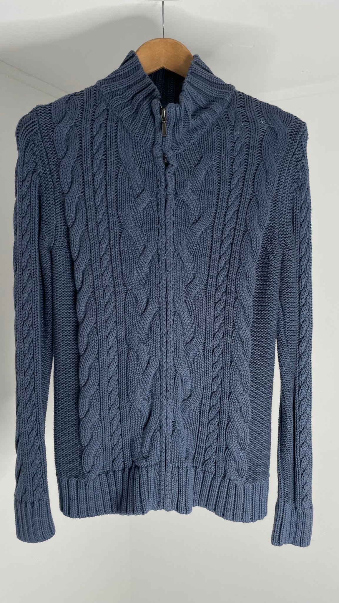 LLBean Cable Zip Sweater S