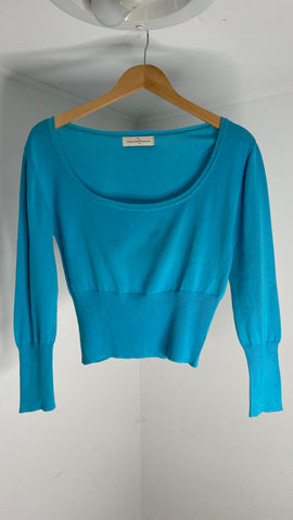 Turquoise Scoop Sweater M/L