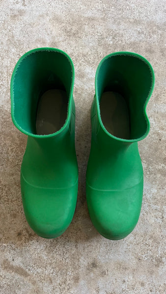 Bottega Veneta Green Puddle Boots 40