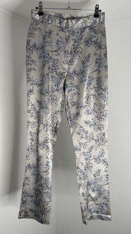 Viscose Blue Flowers Pants IT44