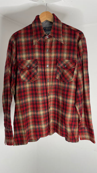 Red Wool Flannel L