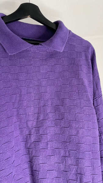 Purple Check Sweatshirt L