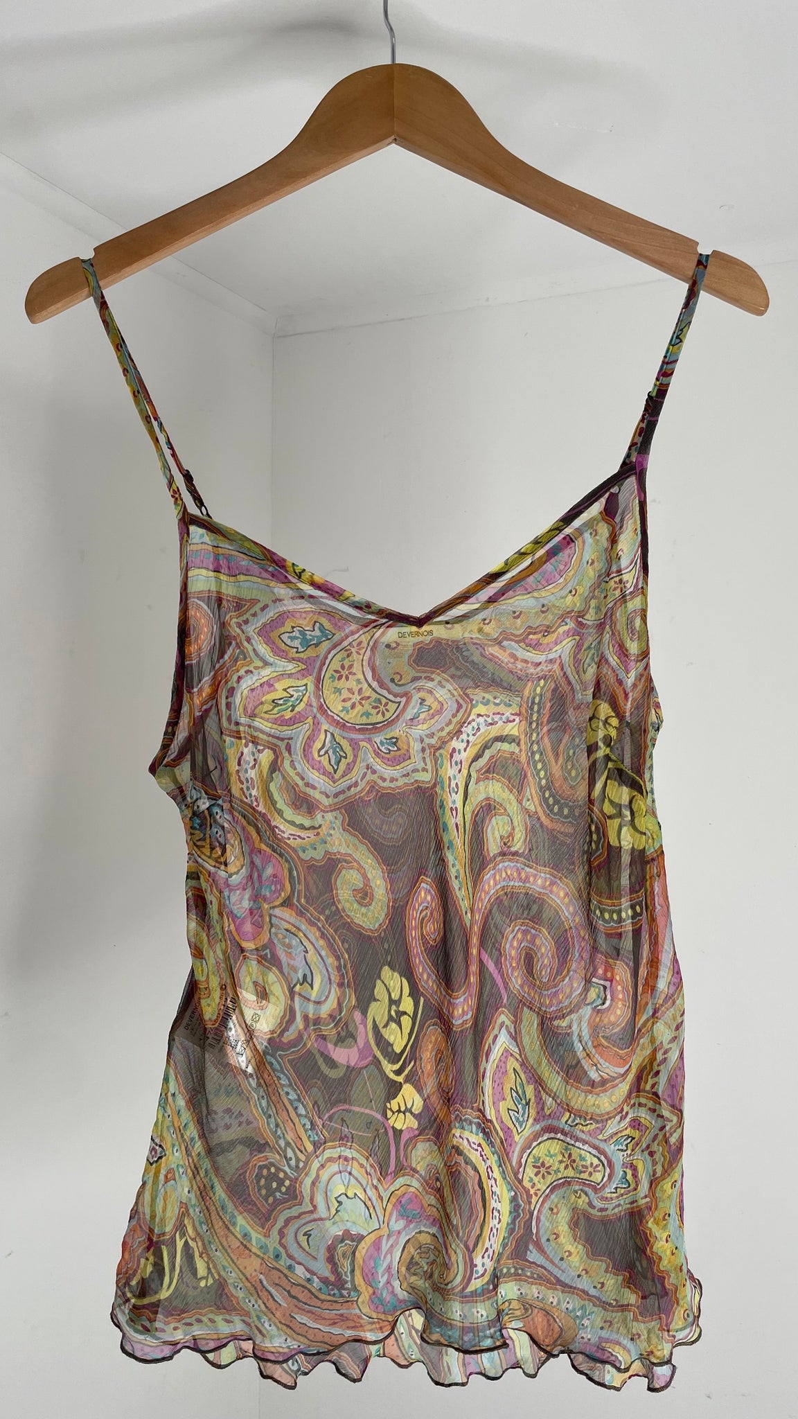 Swirl Silk Tank Top XL