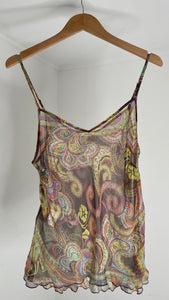 Swirl Silk Tank Top XL