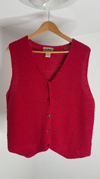 LLBean Raspberry Vest L