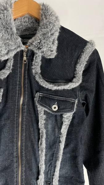 Furry Denim Jacket S