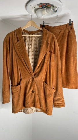 Caramel Suede Suit S/M