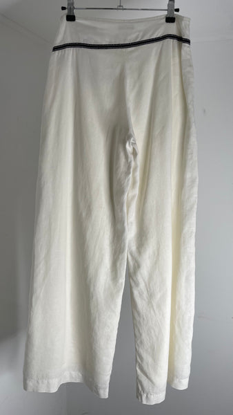 Linen White Legs Pants M