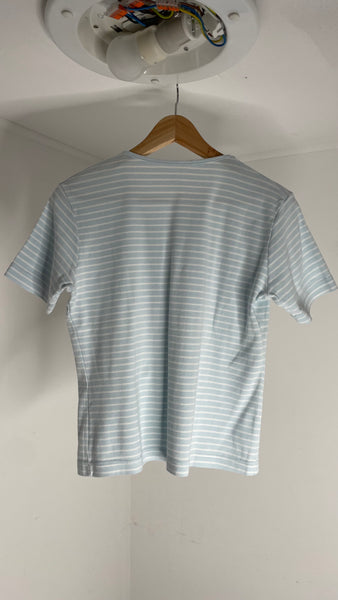Baby Blue Stripes Top M