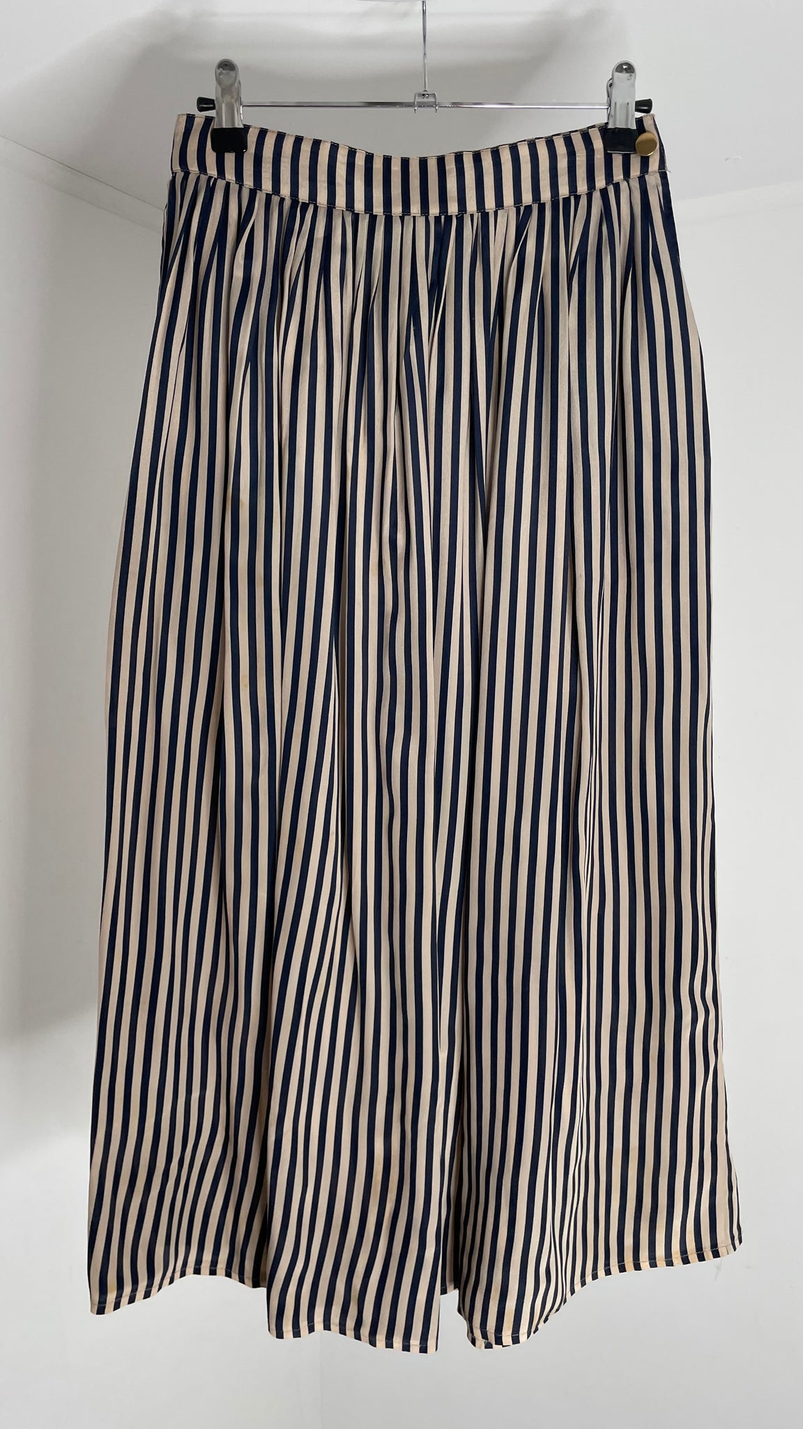Silk Stripes Skirt M