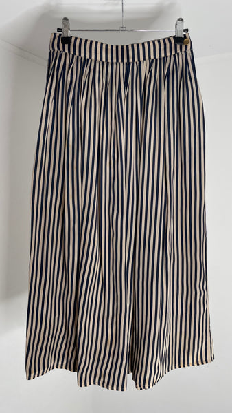 Silk Stripes Skirt M