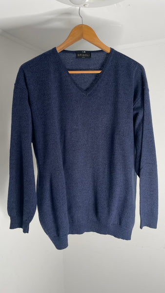 Washed Blue Sweater L