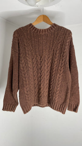 Brown Chunky Sweater M