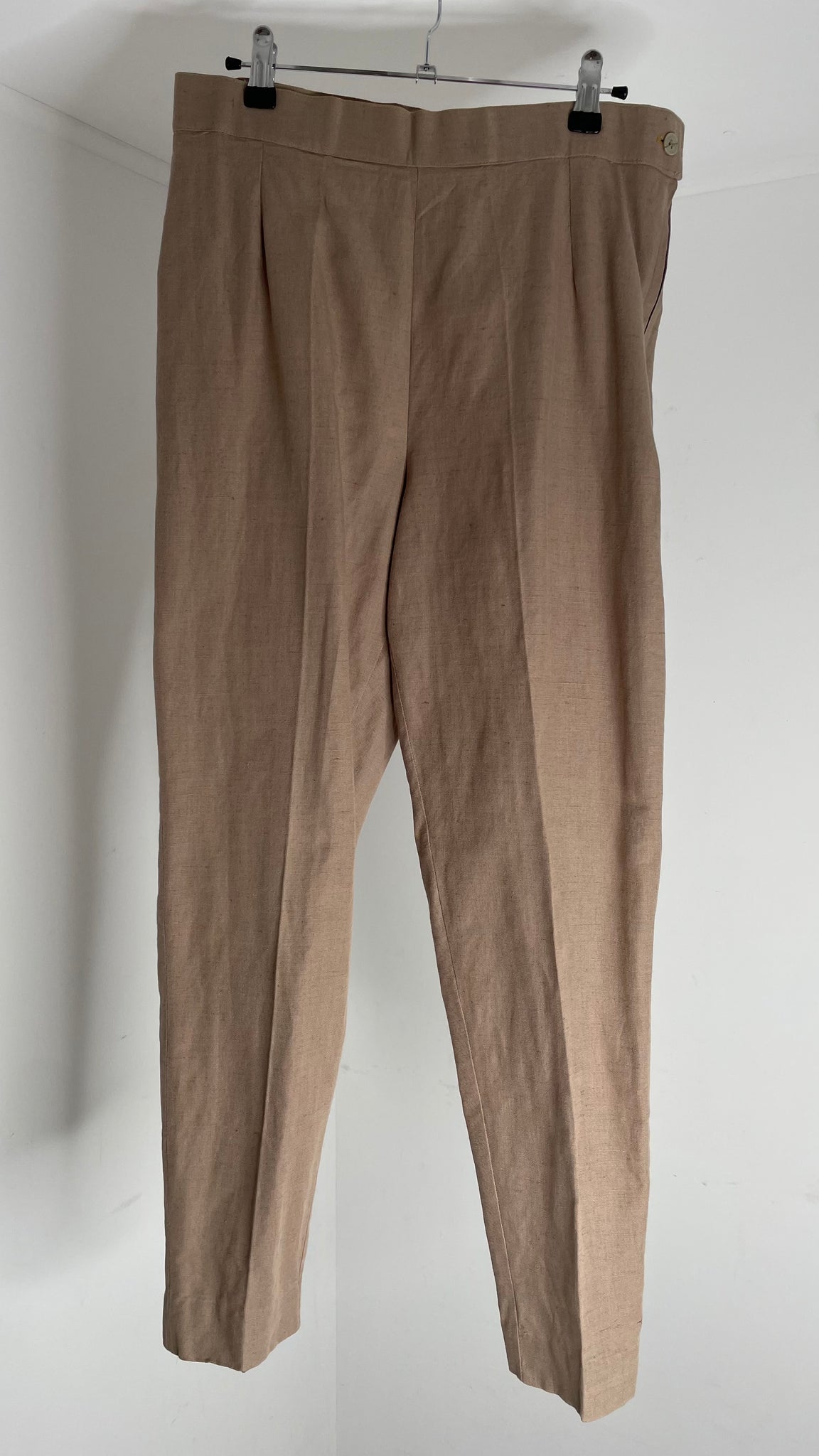 Beige Linen Trousers M