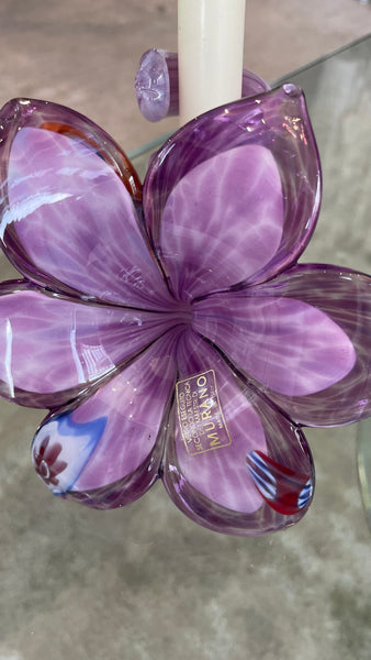 Murano Purple Flower