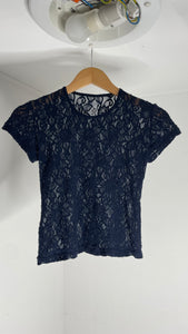 Blue Lace Top S