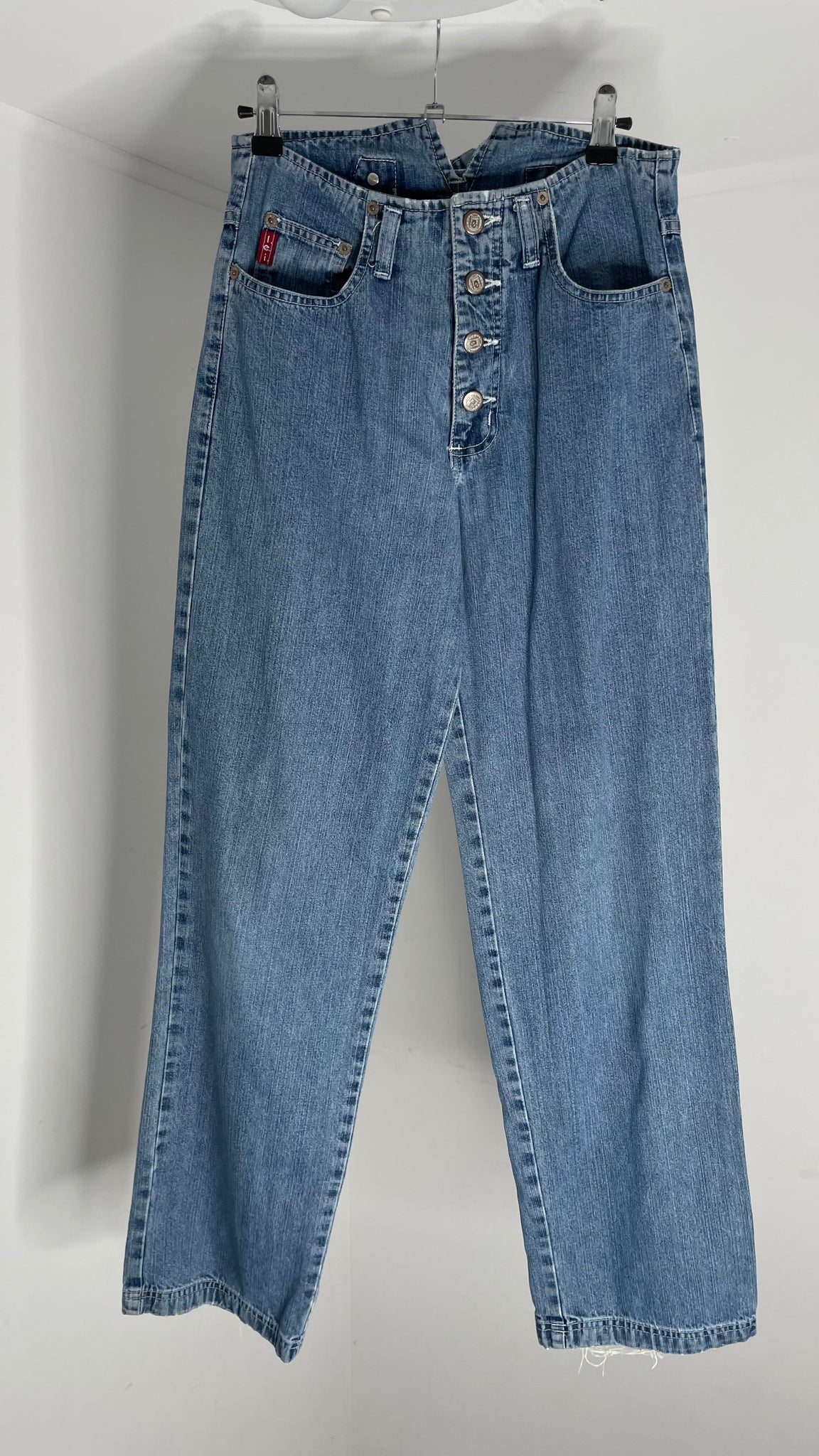 Wide Button Jeans S