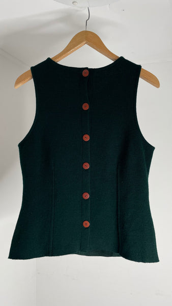 Forest Green Suede Top M