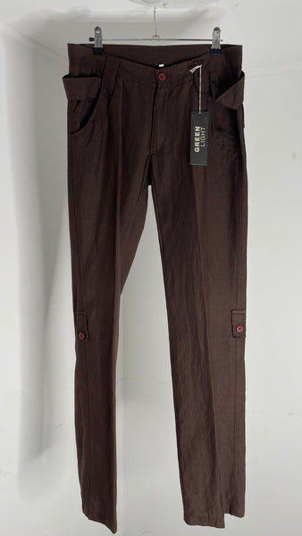 Brown Button Pants IT46