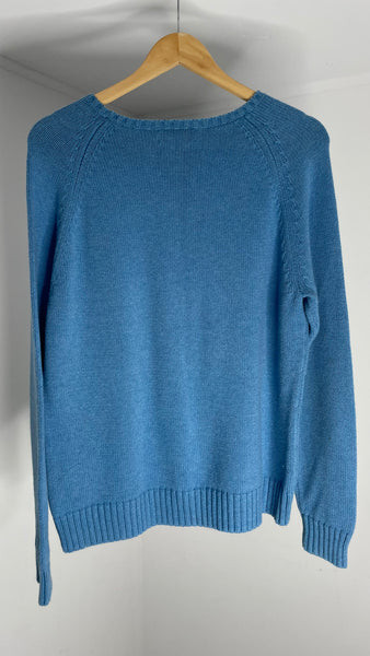 Lands End Blue Sweater L