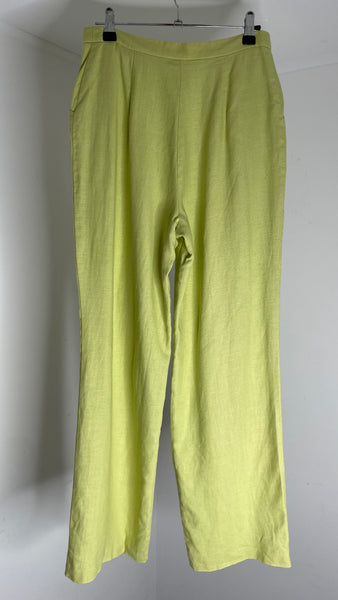 Lime Linen Pants EU38