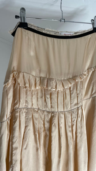 Frayed Pleat Skirt M