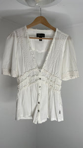 Pearl Buttons V Top M