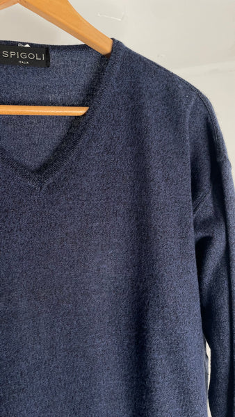 Washed Blue Sweater L