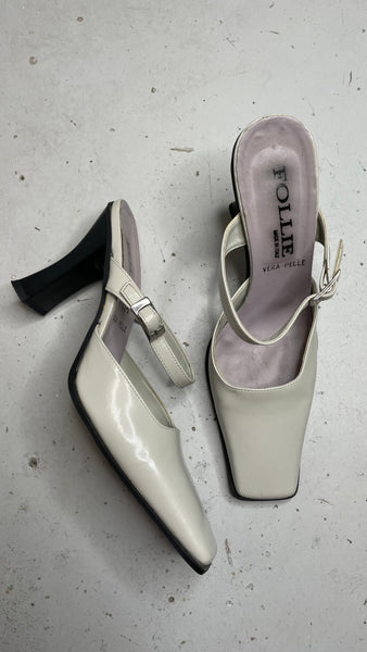 Grey Square Heels 38