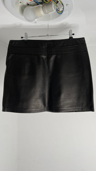 Leather Mini Skirt L