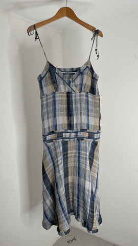 Plaid Linen Dress S/M