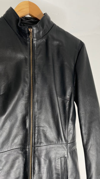 Leather Slim Jacket S