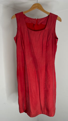Red Silk Dress L