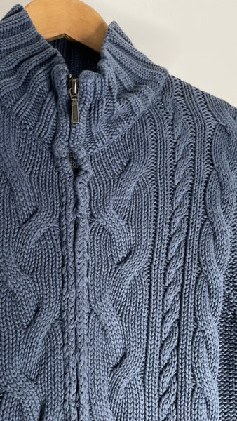 LLBean Cable Zip Sweater S