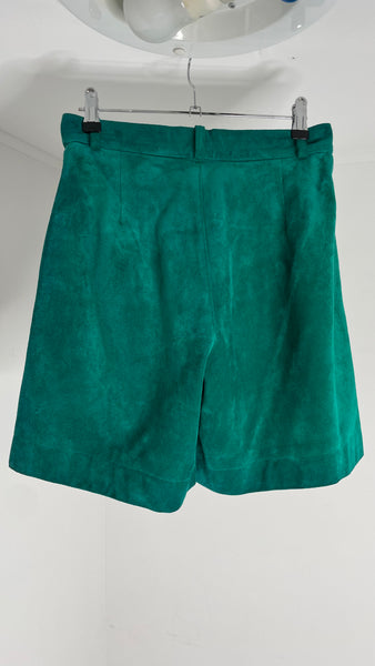 Teal Suede Shorts S/M