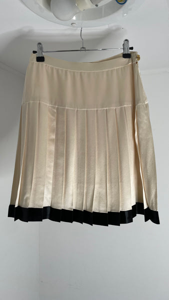 Cream Pleat Skirt