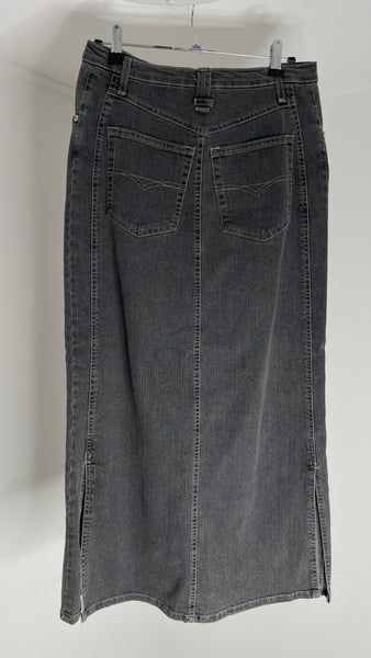 Grey Denim Skirt IT46