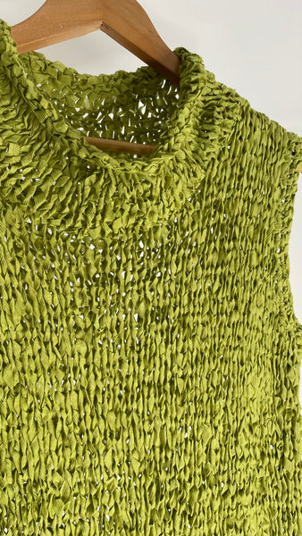 Moss Knit Turtle Top O/S