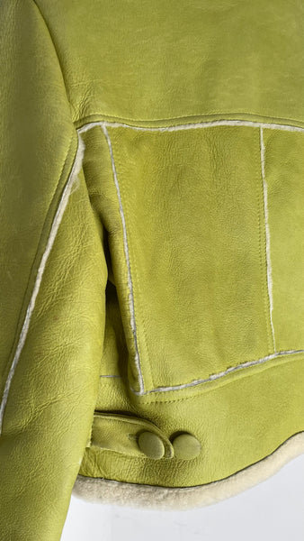 Lime Green Shearling S