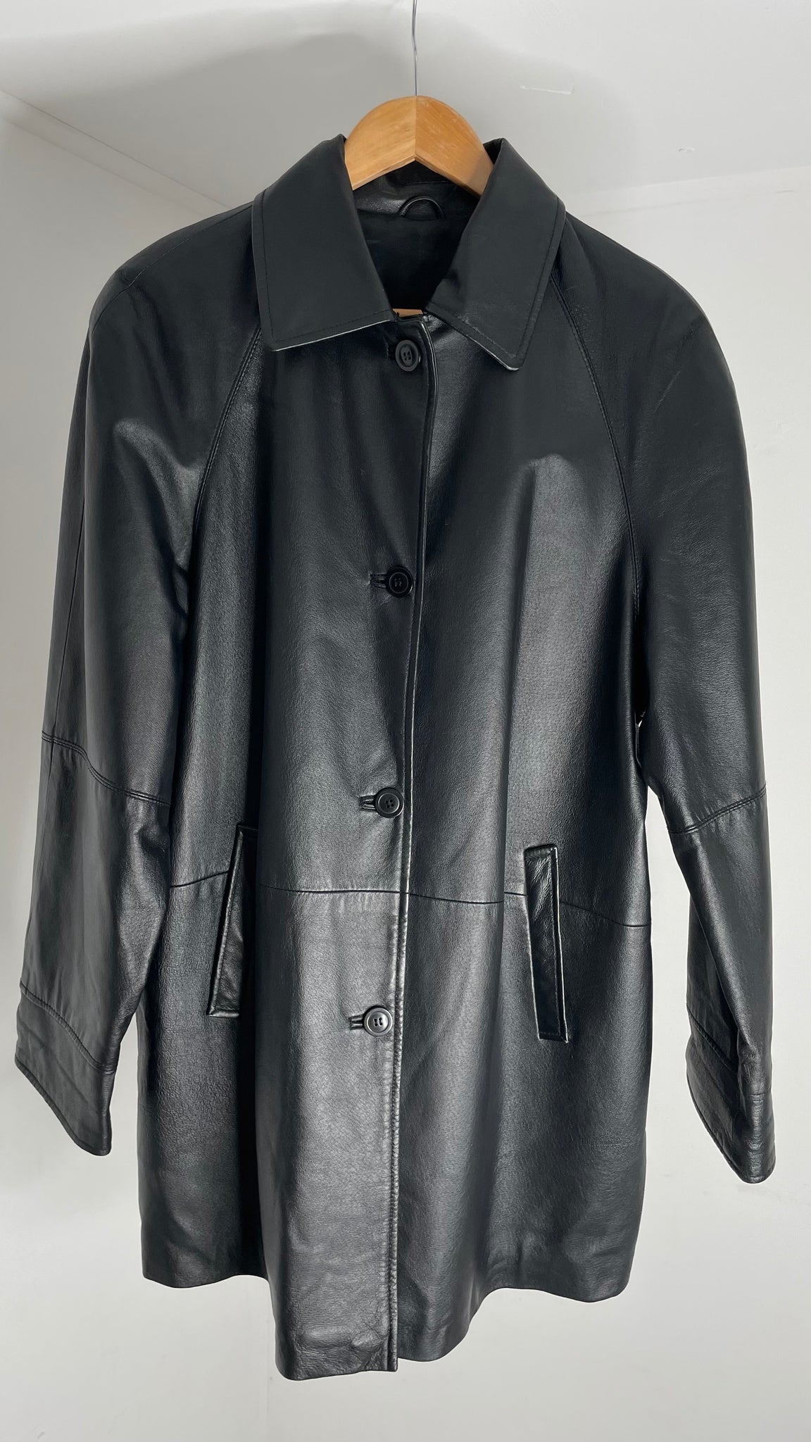 Dark Leather Jacket L