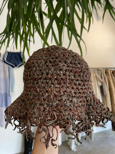 Leather Knot Hat S/M