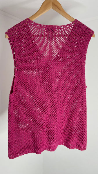 LLBean Pink Vest L