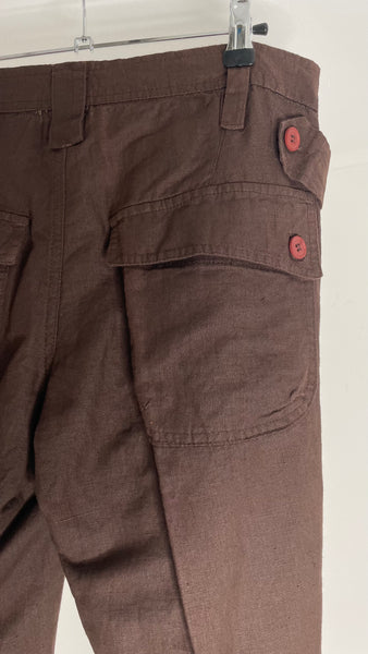 Brown Button Pants IT46