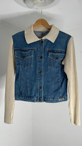 Ribbed Denim Jacket S