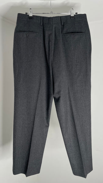 Grey Wool Trousers L