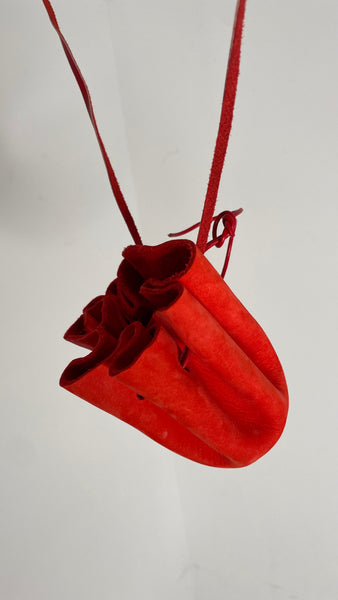 Nubuck Red Pouch