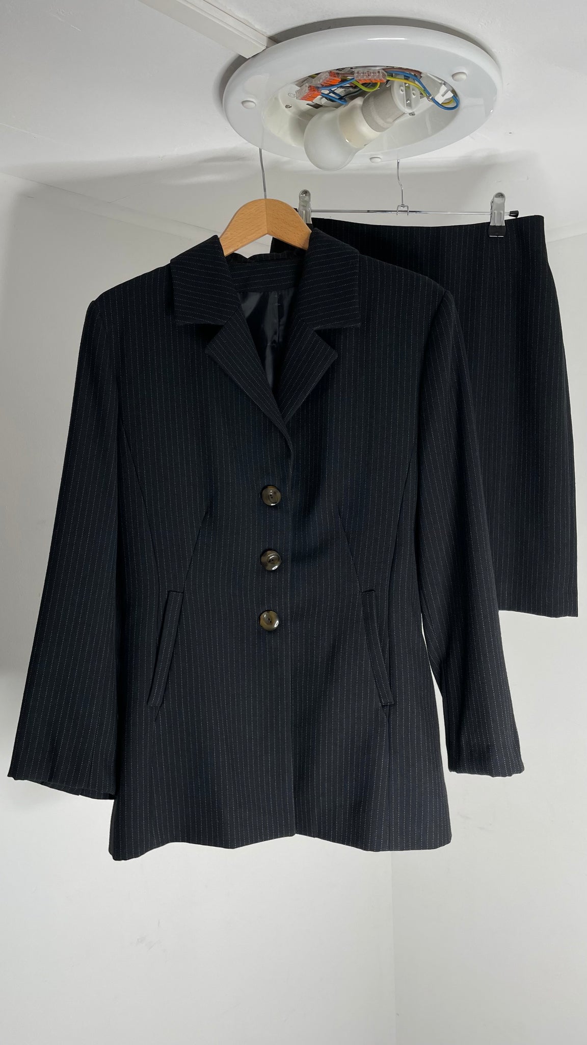 Viscose Pinstripes Suit M