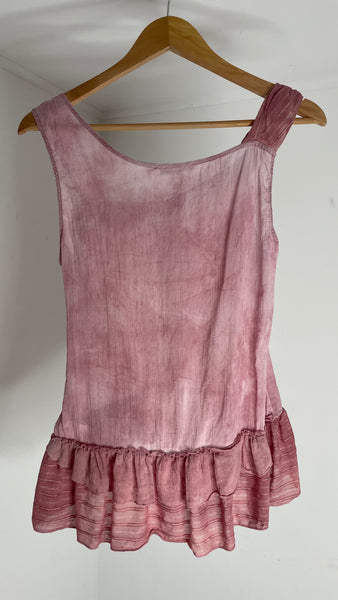 Blush Ruffle Tank M