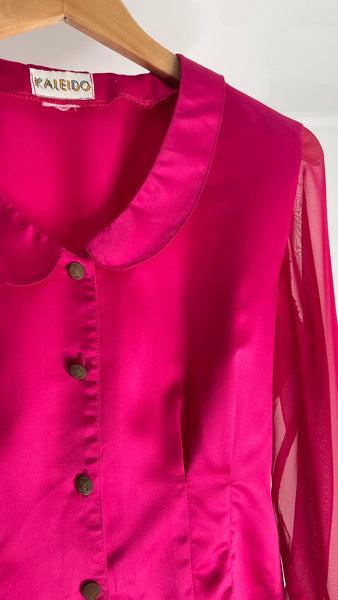 Fuchsia Sheer Top M